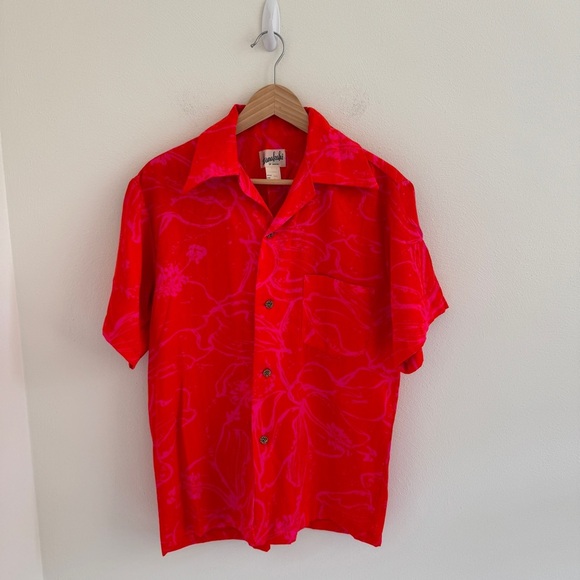 Vintage Hanakahi of Hawaii Men’s Size Medium Vibrant Pink Red M - Picture 1 of 11